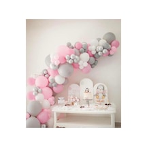 Pembe Gri Beyaz Balon Zincir A