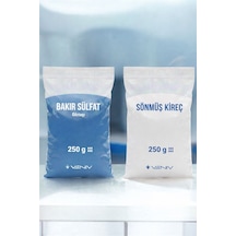 3v Bordoks Bakır Sülfat 250 Gr + Sönmüş Kireç 250 Gr- 25 L Ürün 500 Gr