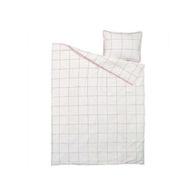 Ikea Bredvecklare Tek Kişilik Nevresim Takımı 150 X 200 Cm Beyaz - Pembe