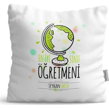 Kişiye Özel En Iyi Sınıf Öğretmeni Dekoratif Yastık - 3