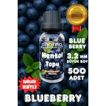 Premium Mentol Topu Böğürtlen 500 Adet Blueberry Aroma Kapsülü