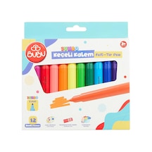 Bubu Jumbo Keçeli Kalem 6mm. 12 Renk Karton Kutu Standart