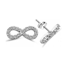 Gümüş Sonsuzluk Çivili Küpe N11.50064