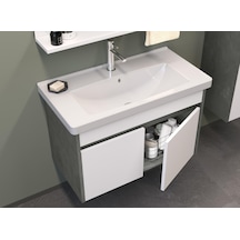 Orka Aydos 65 Cm Mdf Banyo Dolabı Alt Modül Ve Lavabo Çok Renkli