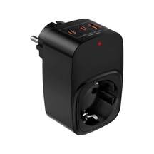 Akım Korumalı Priz 1x Priz, 2x Type-c, 1x Usb Port Çıkışlı Tekli Siyah