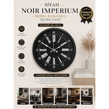 Siyah Noir Imperium 52 Cm Metal Duvar Saati