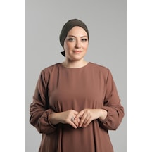 Hürrem Bone Haki Pratik Hazır Geçmeli Fiyonklu Bone Sandy Çift Taraflı Çapraz 3007b 09 Haki