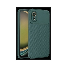 Jenerik Samsung Galaxy Uyumlu Xcover 7 Kılıf Auto Focus Karbon Kapak - Yeşil
