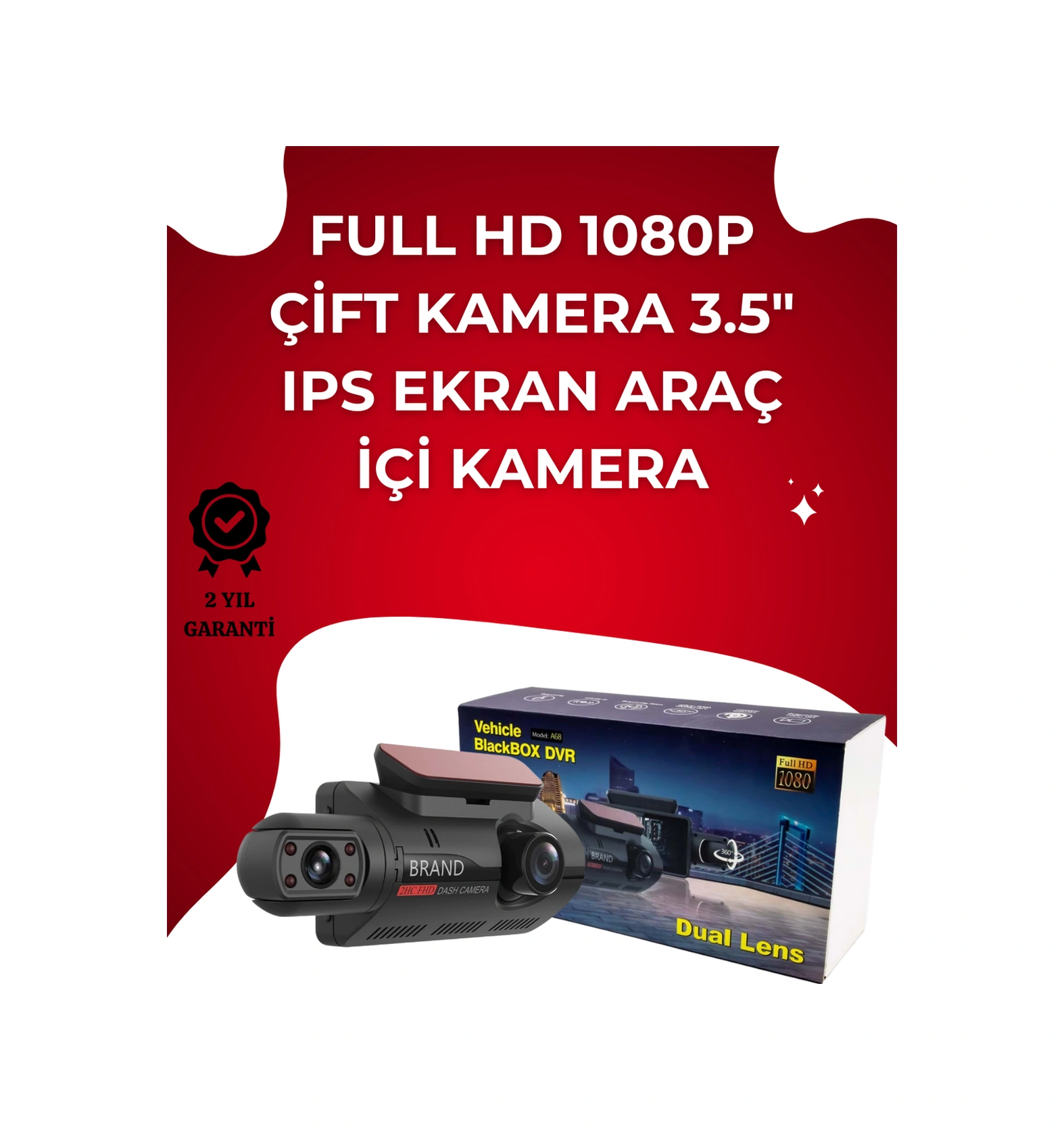 Otomatik Kayıtlı Full Hd Araç Kamerası Döngüsel Kayıt Ve Hareket Algılama