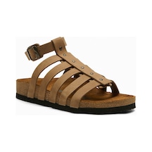Comfortfusse Ares - Kadın Ortopedik Hakiki Deri Sandalet Kum