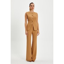 Serpil Exclusive Kadın Minimalist Düz Kesim Pantolon - Modern Ve Konforlu Tasarım - Ofis Ve Günlük Kullanımlar İçin İdeal Camel Serpil Exclusive Kadın Minimalist Düz Kesim Pantolon - Modern Ve Konforlu Tasarım - Ofis Ve Günlük Kullanımlar İçin İdeal Camel