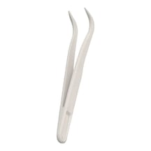 Koodmax Hassas Elektronik Ve El Sanatları Tamir Cımbızı Sert Plastik 11cm Kavisli Cımbız Beyaz