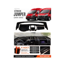 Citroen Jumper 2006-2024 Uyumlu Torpido Koruma, Torpido Örtüsü, Torpido Kılıfı - Siyah Bej