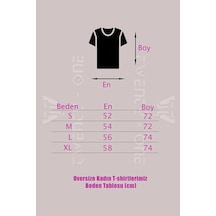 Startmore Kadın Beyaz Happıness Baskılı Oversize Tshirt Beyaz