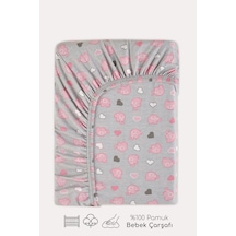 %100 Pamuk Lastikli Bebek Çarşafı 60x120cm Çok Renkli - 933481723