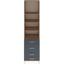 Hyperion Dolap 4 Raflı 4 Çekmeceli 60x44x243 Çam-antrasit Çam