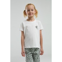 Toontoy Kids Toontoy Kız Çocuk Göğsü Baskılı Pijama Takım Yeşil