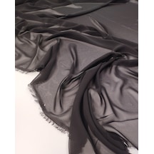 Siyah Şifon Kumaş İnce Hafif Dökümlü Abiyelik & Bluzluk 130x275cm-12125
