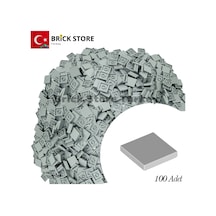 Yedek Parçalar,100 Adet 2x2 Tile Düz Fayans Parçası, Açık Gri Light Bluish Gray , 3068