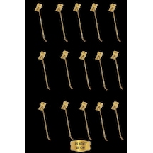 Kanallı Pano Kancası 15 Cm Gold Kaplama Mağaza Raf Askı Kancası 15 Adet