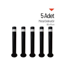 5'li Metal Delinatör Seti, Metal Duba 80 X 10 Cm-3597