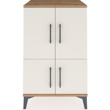 Hyperion Komodin 3 Raflı 4 Kapaklı 60x44x96 Çam-aytaşı Atlas Çam