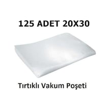 Tırtıklı Vakum Makinesi Poşeti Torbası 20 x 30 CM - 125 Adet