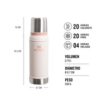 Classic Legendary Vakumlu Termos 0.75 Litre - Pembe Kuvars Rose Quartz Paslanmaz Çelik Diğer