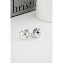 Kadın Vip Seri 1.8 Cm Oval Model Küpe - Gümüş