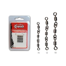 Captain 5110 3 Zincir Rulmanlı Fırdöndü 10'lu Paket Black Nikel 12