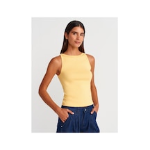 Dilvin 21048 Halter Yaka Top-sarı Lacivert