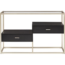 Faye Gold Metal Ahşap&cam Dresuar Ahşap