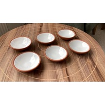 Athstore Beyaz Sosluk Reçellik Çerezlik Lokumluk Kase 6 Lı Set Beyaz