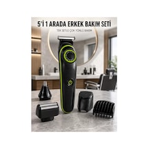 5'ı 1 Arada Erkek Bakım Seti Çok Başlıklı Sakal Vücut Burun Kulak Tıraş Makinesi Standart
