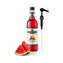 Simonelli Karpuz Watermelon Aromalı Kahve ve Kokteyl Şurubu 700 Ml + Şurup Pompası - Ferahlatıcı Soğuk Kahve Mocktail Frozen Smoothie ve Limonata Şurubu