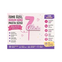 Kişiye Özel İsimli Ve Rakamlı Doğum Günü Pasta Süsü - Farklı Renk Seçenekli Özel Tasarım