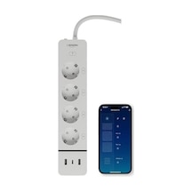 Xenon Smart Akıllı Çoklu Priz Wi-fi 4 Ac Çıkışlı 2 Usb-a Ve 1 Usb-c Portlu 7in1 180 Cm Kablo Google Home Ve Alexa Uyumlu Mobil Uygulama Kontrollü 3680w Güç Kapasiteli X7087