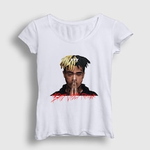 Presmono Kadın Forever Xxxtentacion T-shirt Beyaz