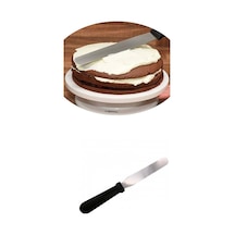 Düz Pasta Sıvama Paleti Spatulası 25 CM Oval Uçlu Spatula