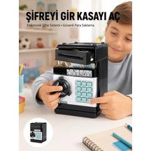 Işıklı Sesli Şifreli Atm Görünümlü Kasa Kumbara Mh-hs3426-7018