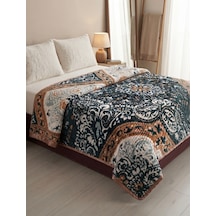 Aksu Çift Kişilik Kabartmalı Etnik Desenli Polyester Battaniye 200x240 Cm Çok Renkli