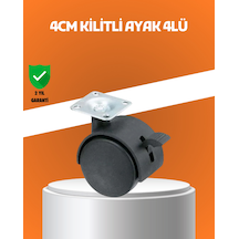 Kilitli Mini Tekerlek Ayak 4 Cm 4 Lü Set Çok Renkli