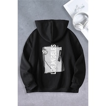 Nevermind Unisex Kadın Erkek Los Angeles 1998 Baskılı Oversize Sweatshirt 2 Siyah