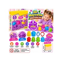 Eğlenceli 3d Hayvanlar Kum Seti 500 Gr +3 Yaş