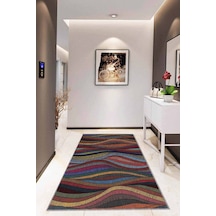 Çok Renkli Colorful Kaymaz Tabanlı Dekoratif Halı Rv250n11