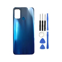 Oppo A32 Uyumlu Arka Pil Kapağı Mavi + Tamir Seti Çok Renkli