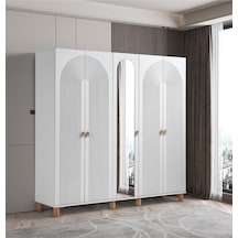 Pema Home Elegance %100 Mdf Membran 5 Kapaklı Dolap Gardırop