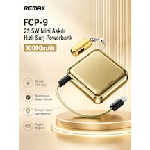 Remax Alüminyum Gövdeli 20000mah 22.5w Dahili Type-c Kablolu Powerbank Fcp-9 Altın