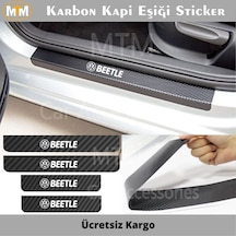 Volkswagen Beetle Karbon Kapı Eşiği Sticker (4 Adet)