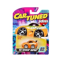 Cartuned Jdm Seri 1 1993 Supra A90 Diecast Oyuncak Araba, Turuncu, Metal Gövde